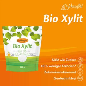 Produktbild für Zucker Birkengold Xylit, weißer Zucker, BIO