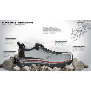 Produktbild für Sicherheitsschuhe Haix Black Eagle Safety 41.1 low, ESD, S3S