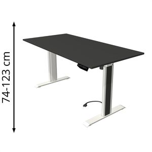 Produktbild für Schreibtisch Kerkmann Move 1 advance, anthrazit / weiß
