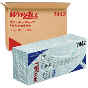 Produktbild für Einwegtücher Wypall Critical Clean X50, 7442, grün