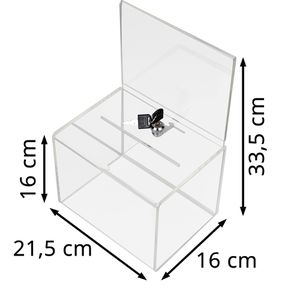 Produktbild für Spendenbox HMF 46913, Acryl, transparent
