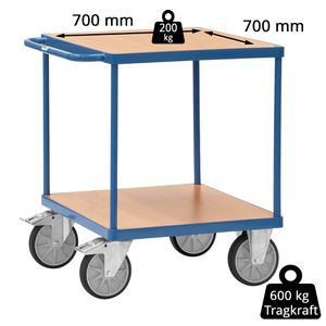 Produktbild für Tischwagen Fetra 2497, aus Metall &amp; Holz