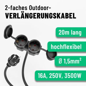 Produktbild für Verlängerungskabel Greate für außen IP44