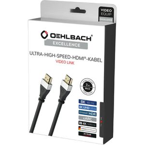 Produktbild für HDMI-Kabel Oehlbach Video Link, HDMI 2.1, vergoldete Stecker