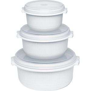 Mikrowellengeschirr Emsa Micro Family, weiß, aus Kunststoff