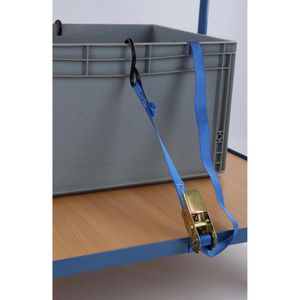 Produktbild für Spanngurt Conacord 532439, blau, mit Haken &amp; Ratsche