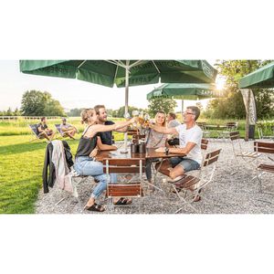 Produktbild für Bistrotisch RUKU1952 TRE80S4NU, wetterfest, eckig, 5-teilig