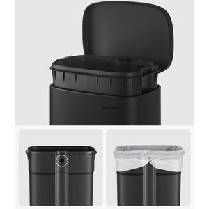 Produktbild für Mülleimer Songmics LTB03BK, schwarz