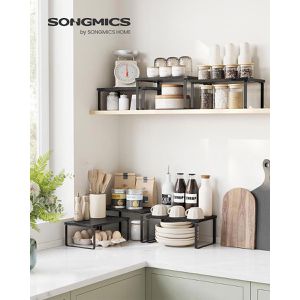 Produktbild für Küchenregal Songmics KCS220B01, schwarz, 3er Set