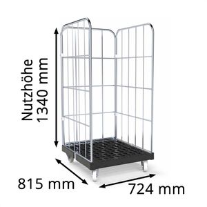 Produktbild für Rollbehälter HMH Basic, Nutzhöhe 1340mm