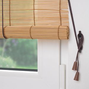 Produktbild für Rollo Liedeco Bambus, lichtdurchlässig, kirschbaum