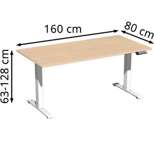 Produktbild für Schreibtisch Geramöbel Elevate Plus, buche / weiß
