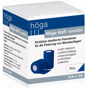Produktbild für Fixierbinden Höga Haft sensitiv, blau