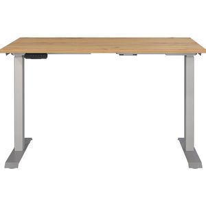 Produktbild für Schreibtisch Germania Jet, 7907-641, navarra eiche / silber