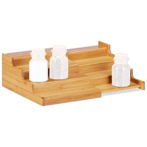 Gewürzregal Relaxdays 10021572, braun, mit 4 Etagen