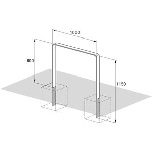Produktbild für Fahrradständer WSM 9610, Bodenmontage