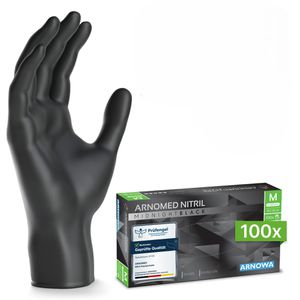 Einmalhandschuhe Arnomed Nitril Midnight Black, 100 Stück