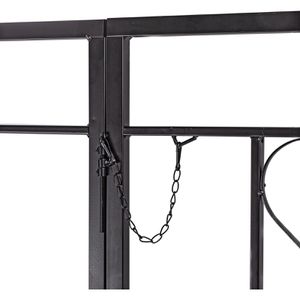 Produktbild für Rosenbogen DEMA Dover, schwarz, mit Tür