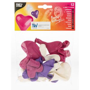 Produktbild für Luftballons Papstar 19348 Heart, farbig sortiert