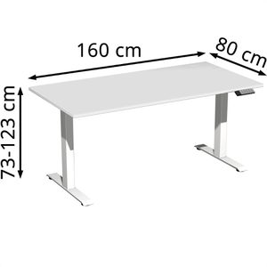 Produktbild für Schreibtisch Geramöbel Elevate Basic, lichtgrau / weiß