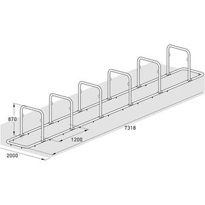 Produktbild für Fahrradständer WSM Galaxy 36 XL, Bodenmontage / freistehend
