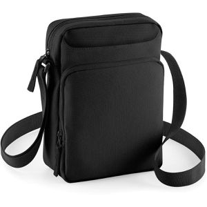 Umhängetasche BagBase Cross Body BG30, aus Polyester, schwarz