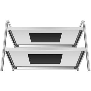 Produktbild für Servierwagen Royal-Catering RCSW-3SQ2, silber, aus Edelstahl