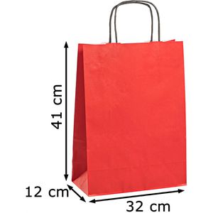 Produktbild für Papiertüten Mailmedia rot