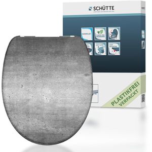 WC-Sitz Schütte Industrial Grey 82155, oval, aus Duroplast