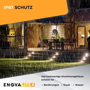 Produktbild für Wegeleuchte Enovalite ELED700305, schwarz, mit 230 V Netzstrom