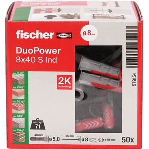Produktbild für Schrauben-Dübel-Set Fischer 535460, DuoPower S Ind