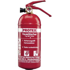 Protex Feuerlöscher PDE 1 GA Auto, 1 kg, mit Kfz-Halterung und