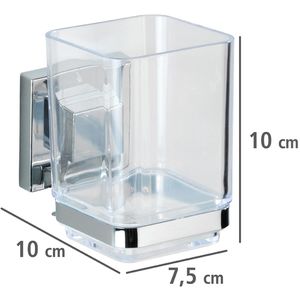 Produktbild für Zahnputzbecher Wenko Quadro, 22680100, aus Kunststoff