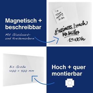 Produktbild für Glas-Magnettafel Magnetoplan 13409000, Design-Glasboard