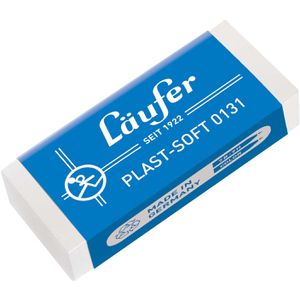 Läufer Radiergummi Plast Soft 0131, für Blei- und Buntstifte, aus Kunststoff