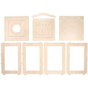 Produktbild für Laterne Rayher 64644505, Holzlaterne Basic, braun, indoor