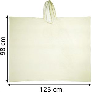 Produktbild für Regenponcho Relaxdays Länge 98 cm, Einweg, 20 Stück