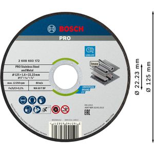 Produktbild für Trennscheibe Bosch PRO Stainless Steel and Metal, 22,23 mm