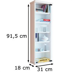 Produktbild für CD-Regal VCM Loposa, 912027, weiß