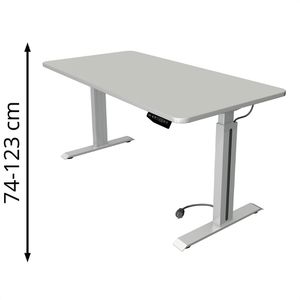 Produktbild für Schreibtisch Kerkmann Move 1 Style, lichtgrau / silber