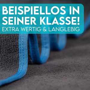 Produktbild für Handtuch HUND-IST-KÖNIG HHT-V2, grau-blau, 75 x 130 cm