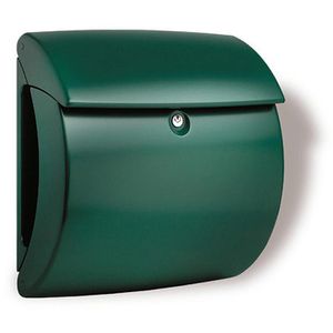 Burg-Wächter Briefkasten Kiel 886 GR, grün, aus Kunststoff 38 x 40 x 17,8cm mit Zeitungsfach