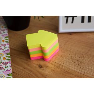 Produktbild für Haftnotizen D.RECT Super Sticky Notes Pfeil, 110513 , neon
