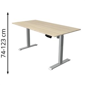 Schreibtisch Kerkmann Move 1, ahorn / silber