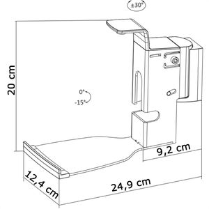 Produktbild für Lautsprecher-Wandhalterung myWall HS15W, 2 Stück