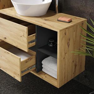 Produktbild für Badmöbel-Set Vicco Viola, artisan eiche, 4-teilig