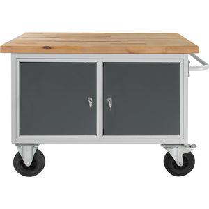 Produktbild für Werkbank ADB 44744, anthrazit, mit Rollen