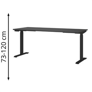 Schreibtisch Germania Mailand, 7909-547, graphit / schwarz