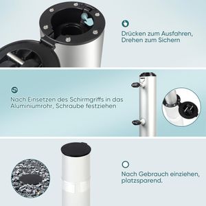 Produktbild für Bodenhülse Sekey US19, silber, Ø 32 - 52 mm