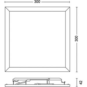 Produktbild für LED-Panel Philips Touch CL560, schwarz, 30 x 30 cm